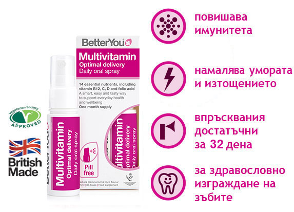 МултиВит с високо количество Вит.Д3 и Селен спрей 25мл 